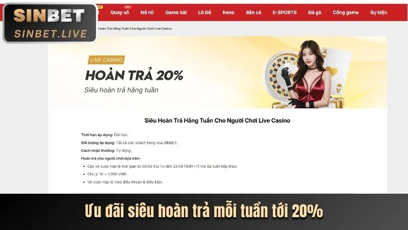 Khuyến mãi casino trực tuyến 8kbet